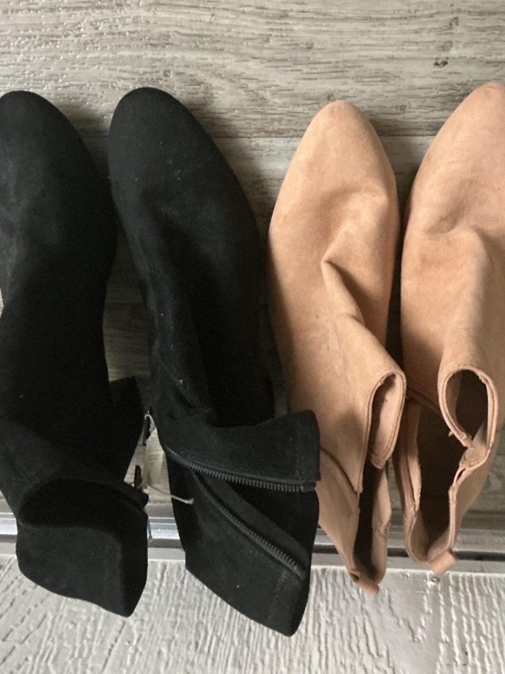 Bundle of new Old Navy ankle boots size 9.5 black and tan